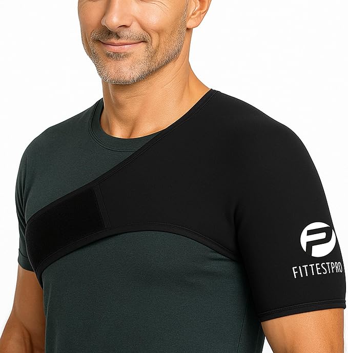 Fittest Pro Shoulder Ice Pack Wrap, HSA or FSA Eligible, Reusable Cold Therapy Wrap for Tendonitis, Swelling, Rotator Cuff, and Recovery - Shoulder Brace Compression Sleeve