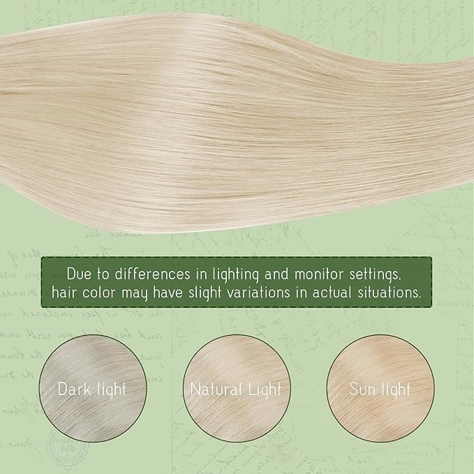 RUNATURE Blonde Clip in Hair Extensinos Real Human Hair, Short Hair Extensions Clip Ins, Human Hair Clip in Extensions for Women, Thick Ends Remy Natural Hair, 12 Inch 80g 7pcs #800 Platinum Blonde