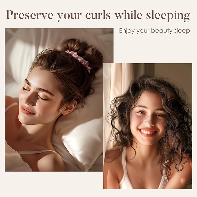 LULUSILK Silk Scrunchies for Hair Sleep, 100% Real Mulberry Silk, No Damage Hair Ties for Women and Girls, Lavender Pink and Peacock Blue, Pack of 3
