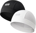 SUNMECI 2 Pcs Cooling Breathable Mesh Skull Cap for Men Women Lightweight Quick Dry Cycling Moto Helmet Hard Hat Liner