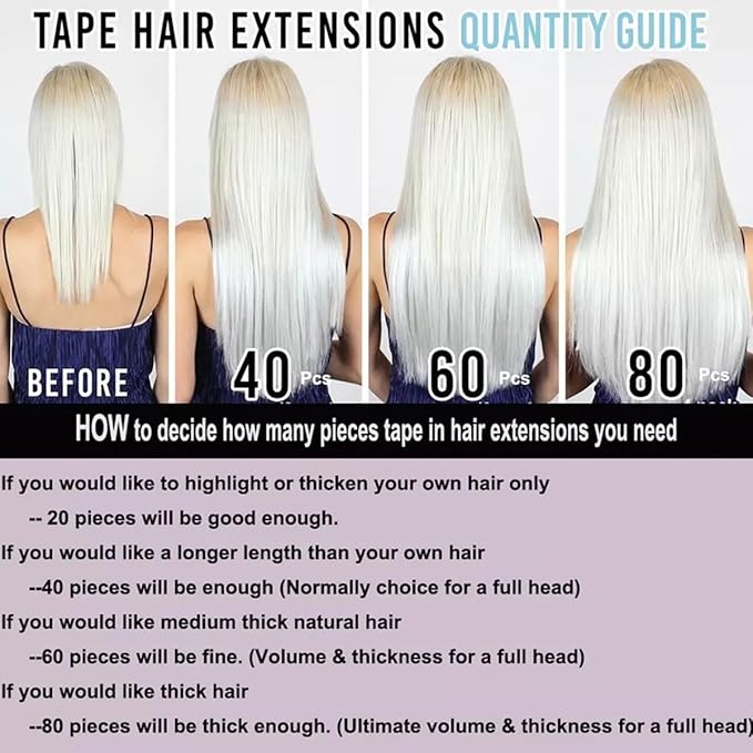Lacer Tape in Hair Extensions Real Human Hair Rooted Darkest Brown to Platinum Blonde Invisible Human Hair Tape in Extensions Double Sided PU Weft Hair Extensions Tape in 40pcs 60g 12 Inch