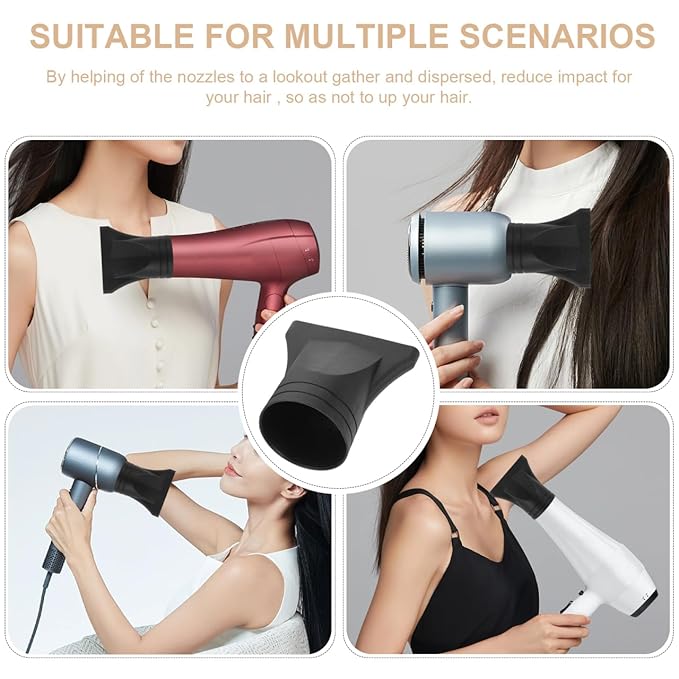Baluue Universal Hair Dryer Diffuser Nozzle Attachment Plastic Concentrator Blow Dryer Nozzle for 1.77 Inch Diameter Styling Tool Ideal for Home and Salon Use