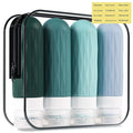 Travel Bottles for Toiletries, TSA Approved Travel Size Containers, 3oz Travel Size Toiletries Bottles, Leakproof & Refillable Silicone Travel Bottles for Shampoo Conditioner (Dark Green, 3 Ounces)