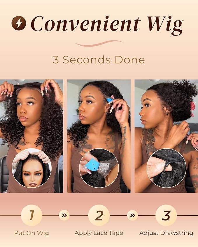 Arabella 13x6 Deep Wave Lace Front Wigs Human Hair 210% Density Glueless Wigs Human Hair 100% Curly Wave Human Hair Wigs 12A Pre Plucked Pre-Bleached Pre-Cut Glueless Wig 20 Inch