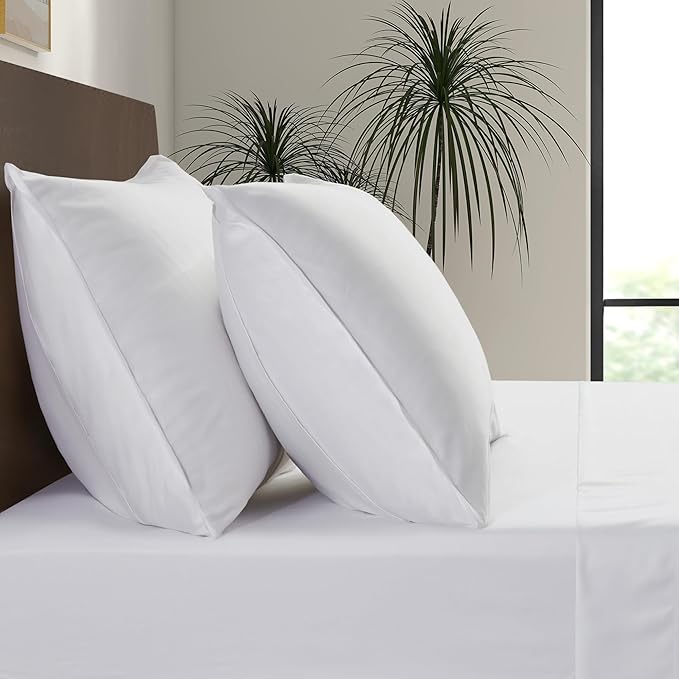 Luxury Bamboo Market | Queen Envelope Pillowcase Set | 100% Viscose Made from Bamboo | Organically Grown | Ultra Soft | Cooling | 2pcs [Classic White]