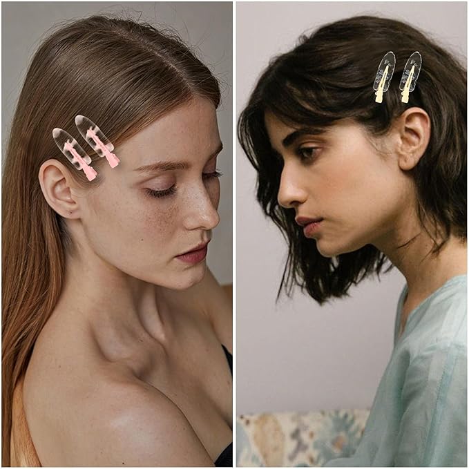 CURASA 12PCS No Bend Hair Clips No Crease Flat Hairclips For Hairstyling Creaseless Makeup Clips Alligator Hair Barrettes Bangs Seamless Duckbill Hair Accessories Hair Salon For Women Girls