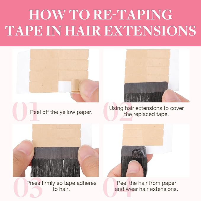 GOO GOO Tape in Hair Extensions Human Hair, 1B Natural black, 12inch 80g 40pcs, Skin Weft Seamless Invisible, Silky Straight with Thick Ends, Remy Human Hair
