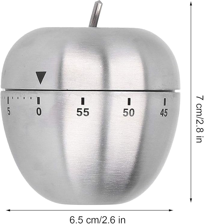 fruit Shaped Timer Stainless Steel Mechanical Cooking Countdown Alarm Timer Kitchen Reminder for Hair Color Processing , Kitchen Timer , Cooking , Baking , Kitchen Timer , fruit Shaped Timer Stainless