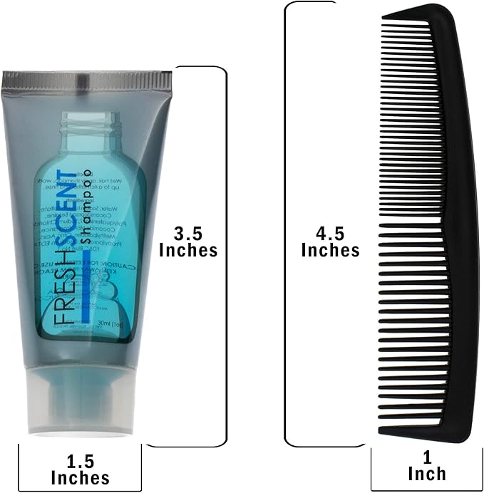 Moda West 96 Hygiene Kits - Bulk Case Wholesale Deluxe Toiletries for Men, Women, Travel, Charity, Includes Shampoo, Deodorant, Toothpaste, Razor, More, Homeless Shelters, Donations, Hotels, Travel