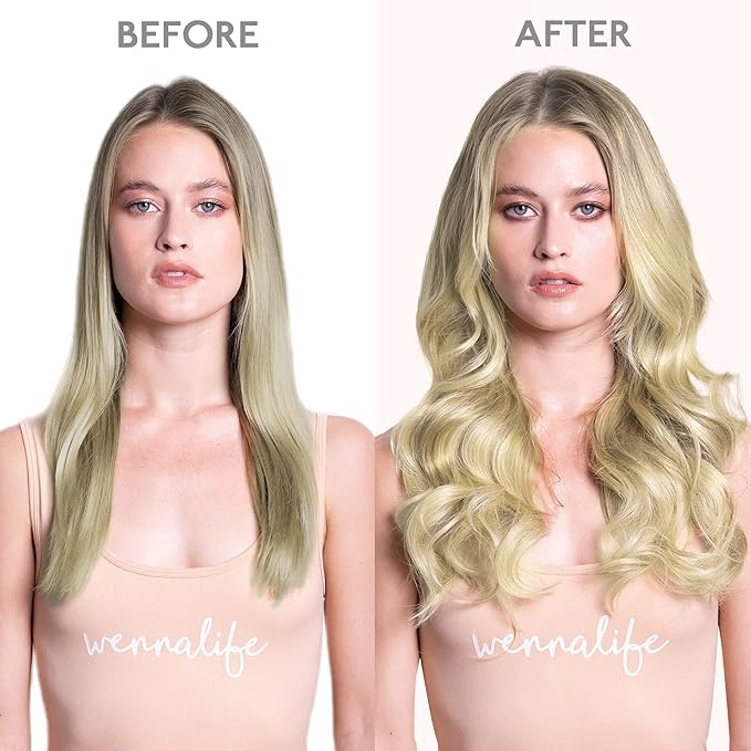 WENNALIFE Clip in Hair Extensions, 150g 20 Inch 9pcs Ash Blonde to Golden Blonde and Platinum Blonde Human Hair Extensions Thicker Clip in Hair Extensions Real Human Hair Clip Set Double Weft