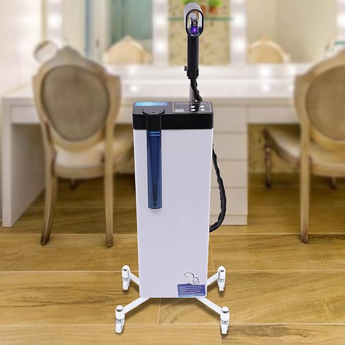 3 in 1 Hair Steamer, Salon Nano Steamer for Deep Conditioning, with Digital Touch Panel Rolling Base, for Hair Texture or Repair, Replenish nutrients, 1300w
