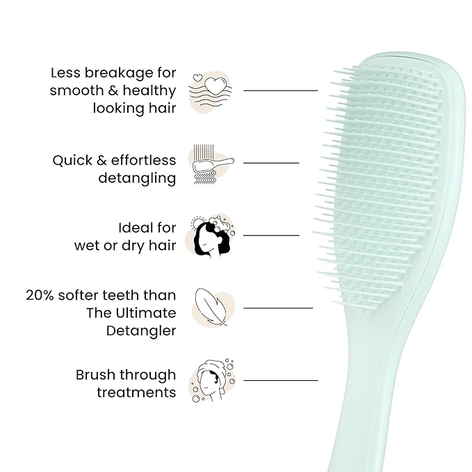 Tangle Teezer Fine & Fragile Ultimate Detangler Brush, Dry & Wet Hair Brush to Detangle & Reduce Breakage, Ice Blue