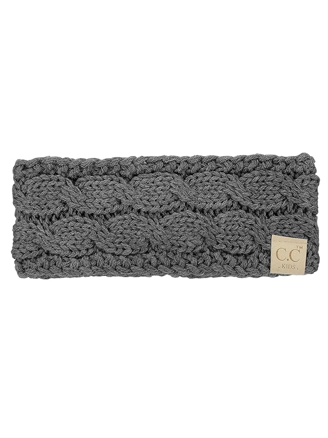 C.C Children's Kids' Winter Warm Cable Knit Fuzzy Lined Ear Warmer Headband