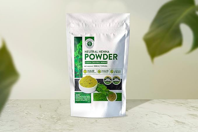 Natural Henna Hair Color Dye, 100% Pure Henna Powder for Hair Growth Organic (200g/7.05 ounce, Colorless)