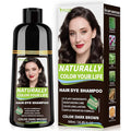 Dark Brown Hair Dye Shampoo for Women & Men, 15 Min Gray Coverage, 3 in 1 Semi-Permanent Color with Natural Herbal Ingredients, Lasts 60 Days