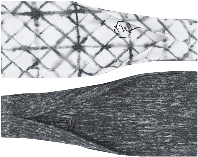 Maven Thread 4" Wide Workout Headbands for Women (2 Pack) – Non-Slip Sweatbands for Gym, Running & Yoga