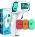 Infrared Forehead Thermometer for Adults and Infants, Touchless iProven Thermometer, 1sec Instant Accurate Readings, 3 in 1 Including Fever Alarm, Silent & Memory Mode