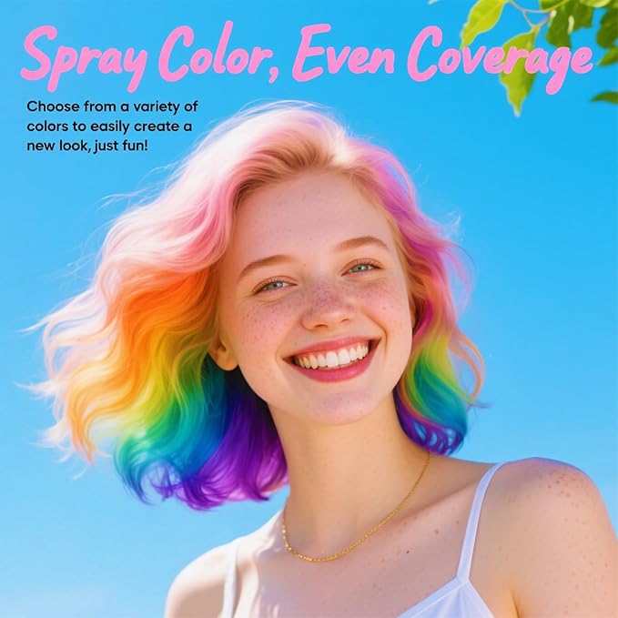 Blue Hair Spray, Temporary Hair Color Spray For Kids Women Men, Temporary Hair Dye Washable Hair Color Wax,Non-Sticky Color Hair Spray for Halloween Crazy Hair Day,Cosplay Party DIY,Christmas (Blue)