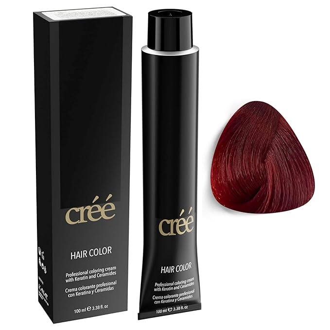 Cree Professional 6.64 - Copper Dark Red Blond Permanent Hair Color - Long Lasting, Rich Vibrant - Gray Coverage 100ml - 3.4 fl.oz.