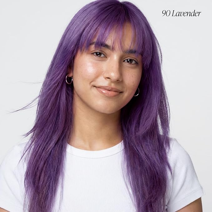 Adore Semi Permanent Hair Color (090 Lavender) | Vegan & Cruelty-Free Purple Hair Dye | No Ammonia, No Peroxide, No Alcohol | 4 Fl Oz Each (Pack of 2)