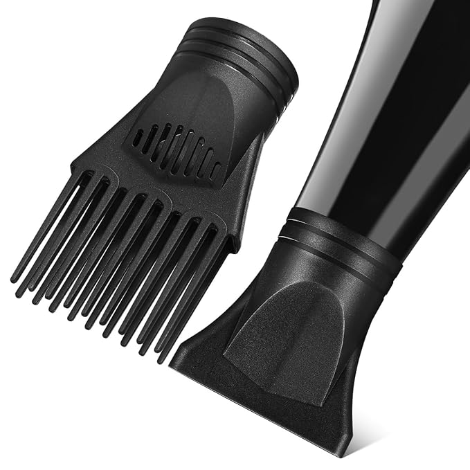 CLISPEED 2 Pcs Universal Hair Dryer Nozzle: 2 Type Hair Dryer Attachment Concentrator - Replacement Blow Flat Nozzle and Comb Attachment