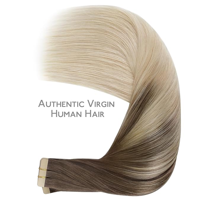 WENNALIFE Tape in Hair Extensions Human Hair, Human Hair Tape in Extensions Skin Weft Tape