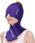 ONLYCARE Migraine Relief Cap and Neck Ice Pack Wrap Gel Set, Upgrade Headache Relief Cap and Shoulder Cold Pack, Hot and Cold Compress, Relief of Pain, Swelling, Office Pressure