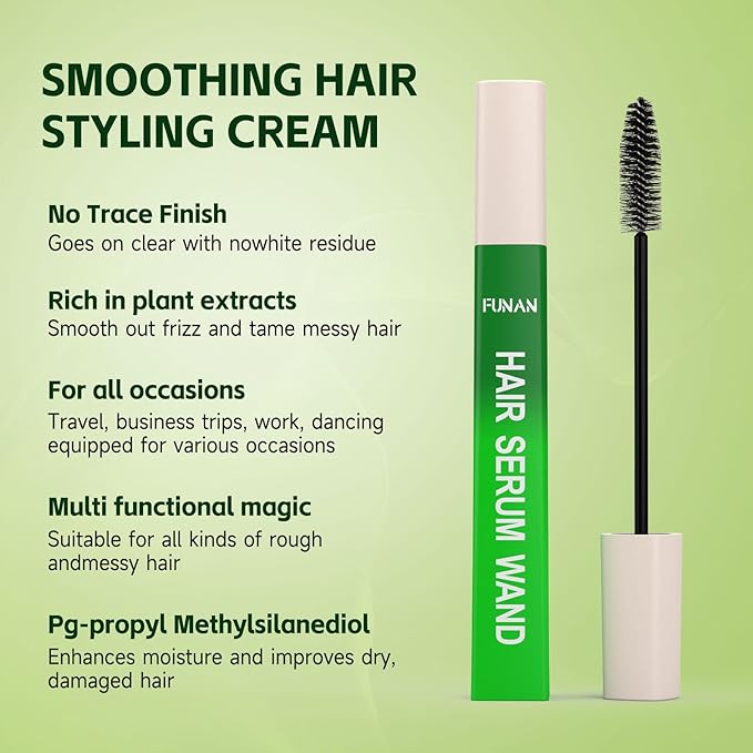 FUNAN Hair Serum Styling Wand for Flyaway Control, Frizz Smoothing, Edge Styling, Baby Hair Taming with Sleek Shine Finish, Lightweight Multi-Use Hair Stick - 20ml (pack of 2)