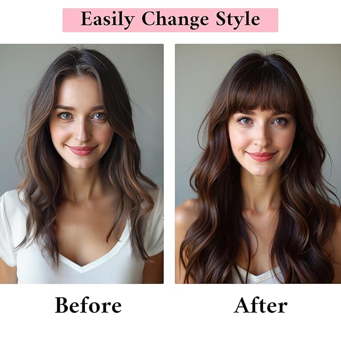 SEGO 100% Real Human Hair Toppers, with Air Bangs, Silk Base 150% Density, Clip in Topper, 2.7肺5.1・ HairPieces for Women, with Thinning/Hair Loss Cover Gray