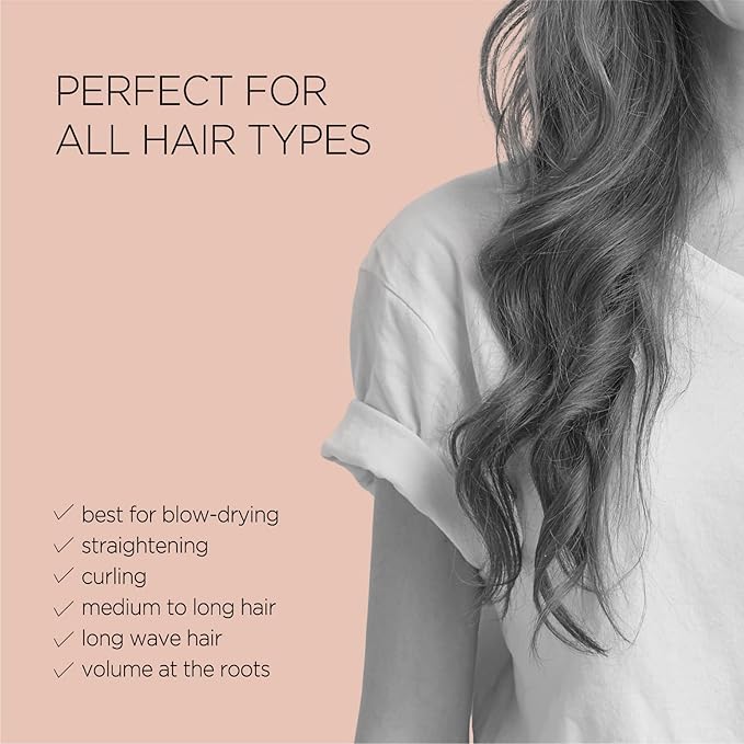 Magic Curling Round Brush (1.3 Inch) - Non-electronic, Self-Standing Round Quick Styling Brush, Great Blowout, Ceramic Coated/Ionic Thermal Barrel,Blowout Volume, Wave Styler, Volumizer