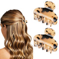 MAORULU 2 Pack Mini Acetate Hair Claw Clips – 1.6 Inch Small Durable Hair Clips for Women & Girls, Strong Hold Tiny Jaw Clips for Bangs & Half Up Hairstyles (Tortoise)