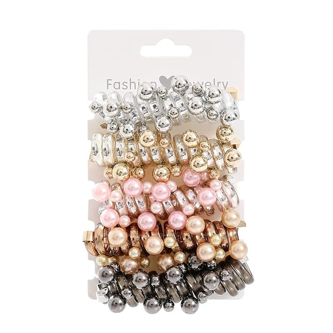 Sleepy Tie Spiral Hair Ties for Women & Girls No Damage Soft Elastic Scrunchies for Ponytails, Phone Cord Hair Bands 5Pcs Assorted Colors -Gifts for Mom,Sister,Friends,Mother's, Female birthday SP-1