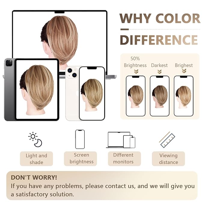 10 Inch Short Ponytail Extension - Soft Straight Pony Tails Hair Extensions, Claw Clip Ponytail Extension, Natural Short Synthetic Hair Pieces for Women (Color: Light Ash Brown Mixed White)