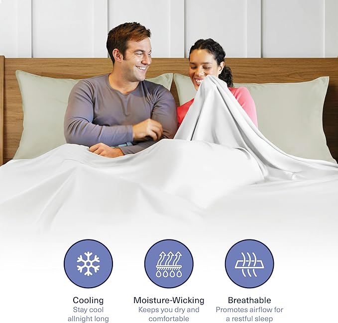 Kickoff Viscose Bamboo Pillowcase, Standard, Set of 2, 100% Organic Hidden Zippered Viscose Bamboo Pillow Case Standard Size, Cooling Pillow Cover for Hot Sleepers (20"x26", Soft Sage)