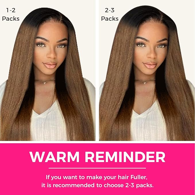 Lashey Light Yaki Straight Seamless Clip in Hair Extensions Human Hair 110g 7pcs Ombre Natural Black to Medium Auburn Hair Extensions Real Human Hair 24 Inch Long Human Hair Extensions for Women