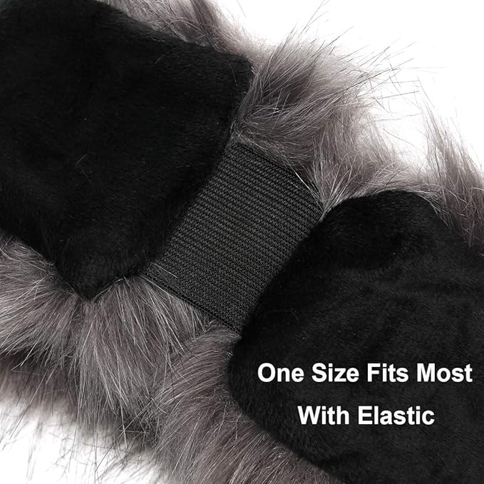 sy soul young Faux Fur Headband with Elastic for Women's Winter Earwarmer Earmuff