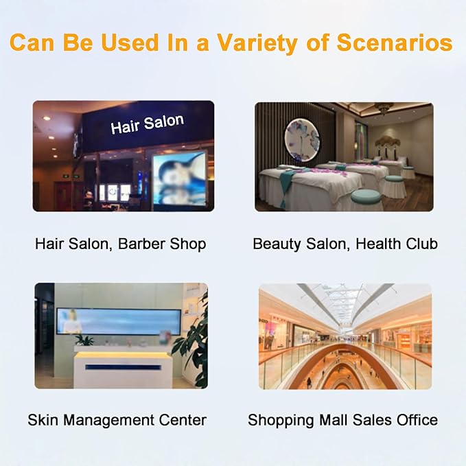 Four-Spectrum Hair Scalp Skin Oil and Analyzer, 15-Inch LCD Screen Hair Skin Analyzer Machine 50X 200X Skin Hair Scalp Detector with Storage Function Four-Grid Comparison