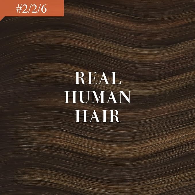 Ve Sunny Hair Extensions Ponytail Real Human Hair Wrap Around Clip in Ponytail Hair Extensions Straight Extensions Human Hair for Women Dark Brown Balayage Chestnut Brown 20inch 80G