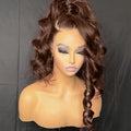 250% Density 5x5 SKINLIKE Real HD Lace Closure Wig, Loose Wave 0.10mm Ultra-thin Swiss Lace Pre-plucked Bleached Small Knots Chocolate Brown Human Hair Wig 22 Inch