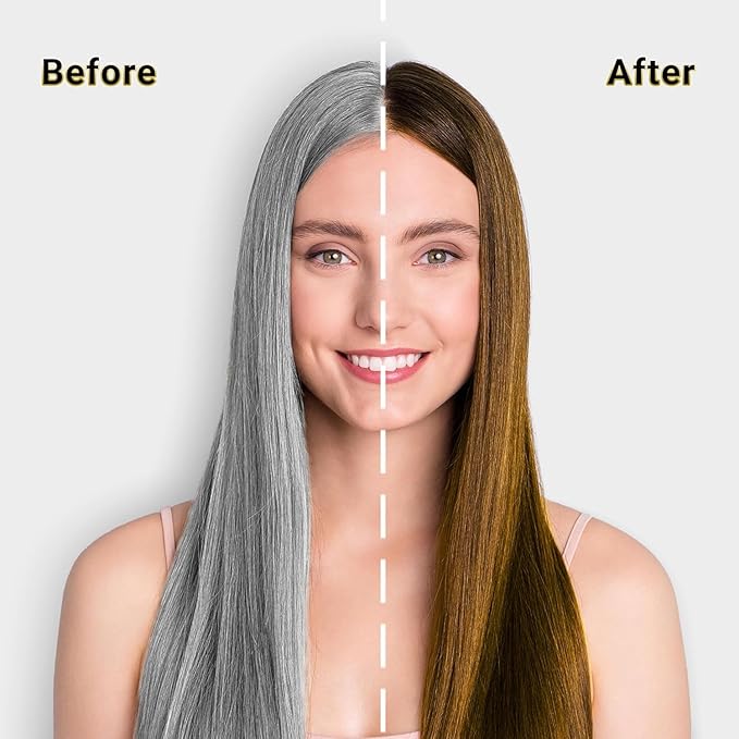 Golden Brown Hair Shampoo, Hair Color for Gray Coverage, 3 in 1 Hair Dye Shampoo - champu para tenir el cabello, Colors in Minutes, Easy to Use PPD Free Pouch 30mlx10p