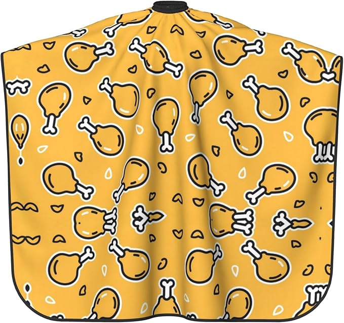 Hair Cut Cape Crispy Fried Chicken Hair Cutting Gown, Lightweight Hairdresser Apron for Hair Cutting, Haircut Tools