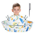 Lictin Haircut Capes Umbrella for Kids - Hair Cutting Haircut Cape Kids Waterproof Foldable Adjustment, Hairdressing Umbrella Cape Apron, Dinosaur Theme