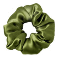 LilySilk Silk Hair Scrunchy, 100% Mulberry Silk Ponytail Holder, Frizz & Breakage Prevention, No Damage, Dark Green, 1 Count