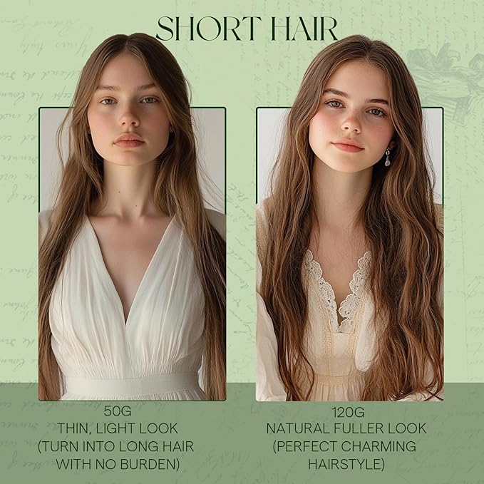 RUNATURE Clip in Hair Extensions Blonde, Real Human Hair Clip in Extensions, Remy Hair Extensions Clip ins, Double Weft Full Head Hair, 18 Inch 120g 7pcs #16P24 Golden Blonde Highlights