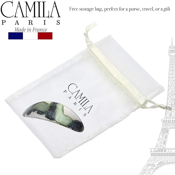 Camila Paris CP3325 French Hair Barrette Oval For Thick Curly Wavy Long Hair, Strong Hold Grip Hair Clips for Women, No Slip Rubberized Metal Clasp, Styling Girls Hair Accessories, Made in France