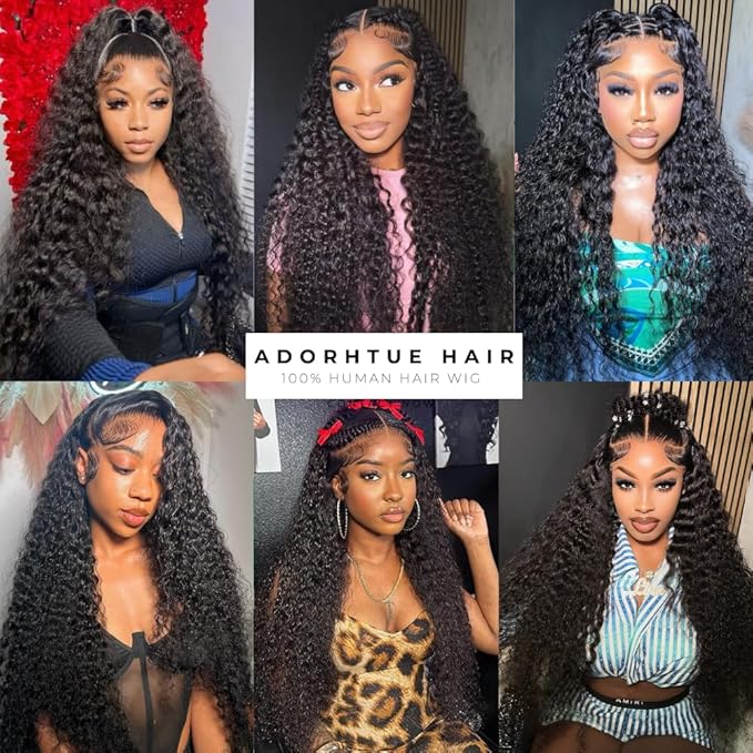 24 Inch Water Wave 13x6 HD Lace Front Wigs Human Hair Pre Plucked 200 Density Deep Part Curly Wig for Women Water Wave Frontal Wigs Human Hair