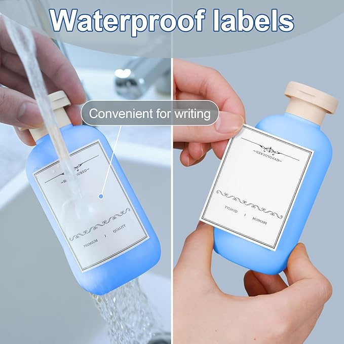ASEVAT 6.7oz Plastic Refillable Travel Shampoo Bottles, 4 Pack, Leak Proof, Reusable, Orange/Pink/Green/Blue, Travel Size, Shampoo and Conditioner Dispenser