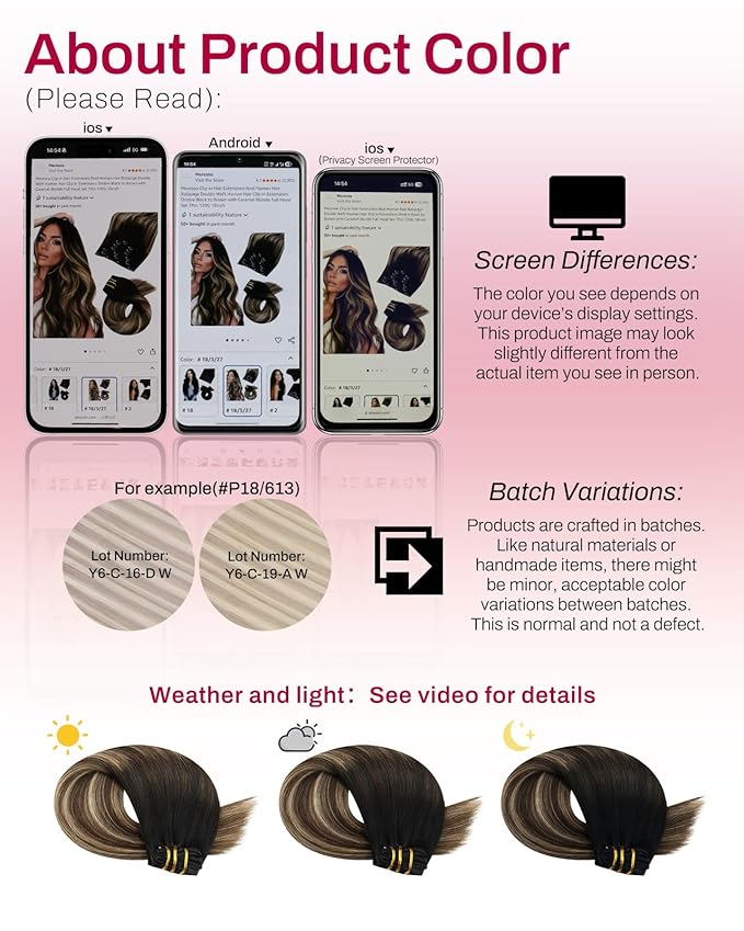 Moresoo Clip in Hair Extensions Real Human Hair Balayage Double Weft Clip in Extensions Human Hair for Long Straight Ombre Black to Brown with Caramel Blonde 7pcs 120g 24inch