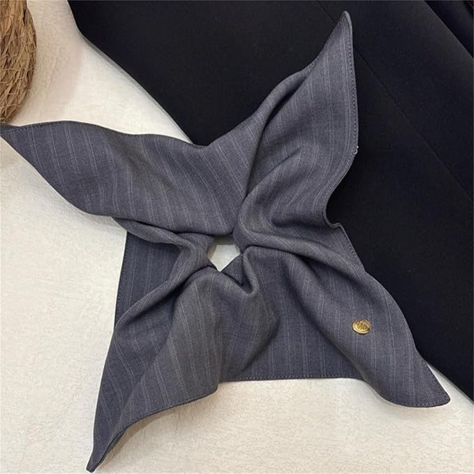 Elastic Hair Scrunchie Fabric Headbands For Women Soft And Stretchy Hair Tie For Everyday Use Or Special Occasion(Dark Grey)