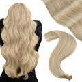 YoungSee Itip Hair Extensions Blonde Itip Hair Extensions Real Human Hair Ash Blonde Highlights Bleach Blond I Tip Hair Extension 20 Inch 50s 50g I-Tip Real Human Hair Extension